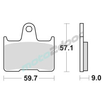 KLOCKI HAMULCOWE BRAKING SINTERED 875CM56 TYLNE