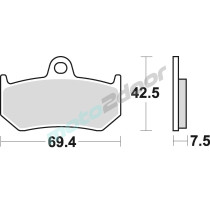 KLOCKI HAMULCOWE BRAKING SINTERED 907CM56 TYLNE