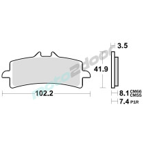 KLOCKI HAMULCOWE BRAKING SINTERED 930CM55 PRZEDNIE  RSV4 MULTISTRADA PANIGALE CBR GSXR1000