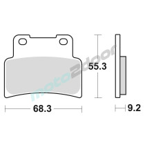 KLOCKI HAMULCOWE BRAKING SINTERED 933CM55 PRZEDNIE