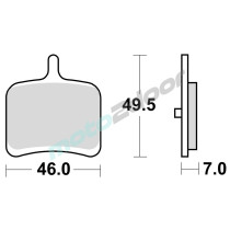 KLOCKI HAMULCOWE BRAKING SINTERED 938CM56 TYLNE