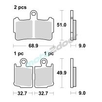 KLOCKI HAMULCOWE BRAKING SINTERED 950CM55 PRZEDNIE