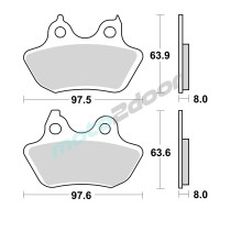 KLOCKI HAMULCOWE BRAKING SINTERED 951CM88 TYLNE CRUISER