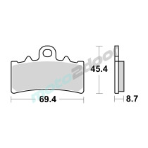 KLOCKI HAMULCOWE BRAKING SINTERED 952CM55 PRZEDNIE