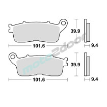 KLOCKI HAMULCOWE BRAKING SINTERED 957CM56 TYLNE
