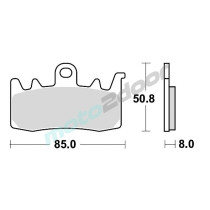 KLOCKI HAMULCOWE BRAKING SINTERED 960CM55 PRZEDNIE