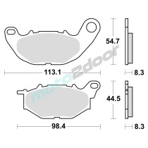 KLOCKI HAMULCOWE BRAKING SINTERED 968CM55 PRZEDNIE