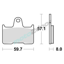 KLOCKI HAMULCOWE BRAKING SINTERED 974CM88 TYLNE CRUISER