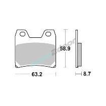 KLOCKI HAMULCOWE BRAKING SINTERED 992CM56 TYLNE