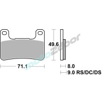 KLOCKI HAMULCOWE BRAKING SINTERED P50898