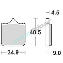 KLOCKI HAMULCOWE BRAKING SINTERED P50947