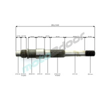 WAŁEK OSI KOŁA POWER FORCE SILNIK MINARELLI CHINA POD PODWÓJNY AMORTYZATOR