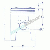 TŁOK METEOR YAMAHA TDR TZR DT 125 (55,97) SEL.C