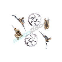 HAMULEC TARCZOWY BRAKING INCAS 20 KOMPLET PRZOD I TYL PRZEWOD O SREDNICY 57MM W OPLOCIE STALOWYM TARCZE HAMULCOWE WAVE FIX 180MM