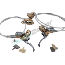 HAMULEC TARCZOWY BRAKING INCAS 20 KOMPLET PRZOD I TYL PRZEWOD W OPLOCIE STALOWYM TARCZE HAMULCOWE WAVE FIX 203MM O GRUBOSCI 3MM