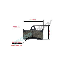 KLOCKI HAMULCOWE TYLNE CF MOTO 450/520/550 POWER FORCE