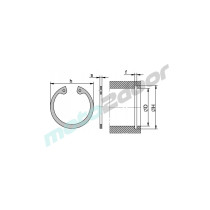 PIERŚCIEŃ SEGERA SPINKA D5 CF MOTO CF500 CF550 CF625 CF800 POWER FORCE