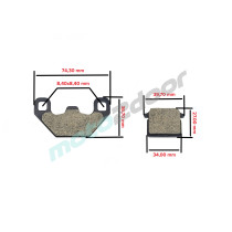KLOCKI HAMULCOWE POWER FORCE TYLNE DIRTBIKE CROSS KXD 110/125 CCM