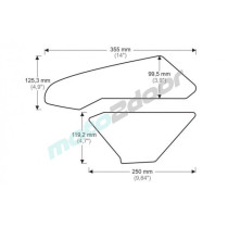 TANKPADY BOCZNE PUIG DO HONDA CRF1000L / CRF1100L AFRICA TWIN CZARNE