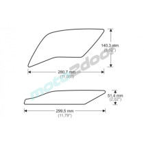 TANKPADY BOCZNE PUIG DO YAMAHA R1 15-19 CZARNE