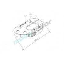 POSZERZENIE STOPKI BOCZNEJ PUIG ZE STANDARDOWYM ZAWIESZENIEM DO SUZUKI DL650 V-STROM 04-21 CZARNE