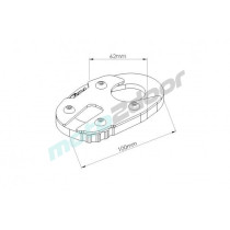 POSZERZENIE STOPKI BOCZNEJ PUIG ZE STANDARDOWYM ZAWIESZENIEM DO YAMAHA MT-03 16-21 CZARNE