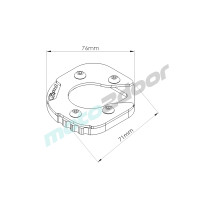 POSZERZENIE STOPKI BOCZNEJ PUIG ZE STANDARDOWYM ZAWIESZENIEM DO BMW F800GS 13-17 CZARNE