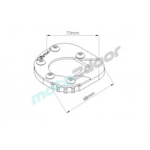 POSZERZENIE STOPKI BOCZNEJ PUIG ZE STANDARDOWYM ZAWIESZENIEM DO BMW F700GS 12-17 CZARNE