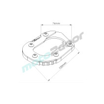 POSZERZENIE STOPKI BOCZNEJ PUIG ZE SPORTOWYM ZAWIESZENIEM DO BMW R1200GS ADVENTURE 14-18 CZARNE