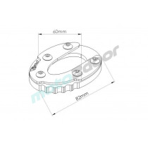 POSZERZENIE STOPKI BOCZNEJ PUIG ZE STANDARDOWYM ZAWIESZENIEM DO KAWASAKI Z900 17-21 CZARNE