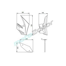BOCZNE SPOILERY DOCISKOWE PUIG DO KAWASAKI Z650 20-22 ZIELONE