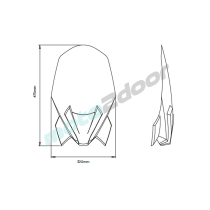 SZYBA TOURING NOWEJ GENERACJI PUIG (BEZ ORYGINALNEGO WSPORNIKA BMW) DO BMW F900R 20-23 LEKKO PRZYCIEMNIONA