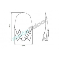 SZYBA TOURING NOWEJ GENERACJI PUIG (BEZ ORYGINALNEGO WSPORNIKA BMW) DO BMW F900R 20-21 CZARNA