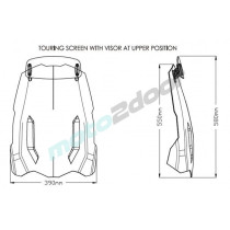 SZYBA TURYSTYCZNA PUIG DO TRIUMPH TIGER 900 20-23 (Z DEFLEKTOREM) LEKKO PRZYCIEMNIONA