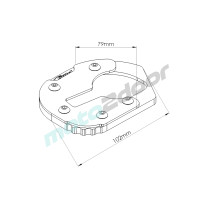 POSZERZENIE STOPKI BOCZNEJ PUIG Z OBNIŻONYM ZAWIESZENIEM DO BMW F700GS 12-17 CZARNE