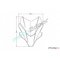 SZYBA SPORTOWA NOWEJ GENERACJI PUIG DO YAMAHA MT-07 21-24 LEKKO PRZYCIEMNIONA