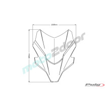 SZYBA SPORTOWA NOWEJ GENERACJI PUIG DO YAMAHA MT-07 21-24 CZERWONA