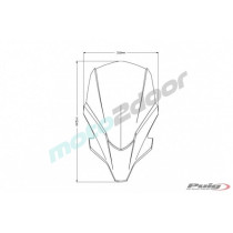 SZYBA OWIEWKA PUIG DO YAMAHA MT-07 21-22 (TOURING) LEKKO PRZYCIEMNIONA