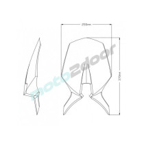 SZYBA SPORTOWA NOWEJ GENERACJI PUIG DO DUCATI MONSTER 937 21-22 CZERWONA