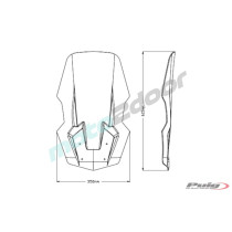 SZYBA PUIG V-TECH DO KEEWAY VIESTE 2021 (TOURING) LEKKO PRZYCIEMNIONA