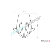 SZYBA PUIG V-TECH DO BMW C400X 19-21 (TOURING) LEKKO PRZYCIEMNIONA