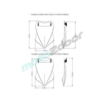 SZYBA TURYSTYCZNA PUIG DO DUCATI MULTISTRADA V4 / S 21-23 (Z DEFLEKTOREM) LEKKO PRZYCIEMNIONA