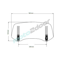 REGULOWANY DEFLEKTOR PUIG DO SZYB I OWIEWEK 2.0 (30X13 CM, WIERCONY) PRZEZROCZYSTY