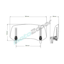 REGULOWANY DEFLEKTOR PUIG DO SZYB I OWIEWEK 2.0 (30X13 CM, CLIP-ON) LEKKO PRZYCIEMNIONY