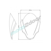 SZYBA SPORTOWA PUIG DO APRILIA TUONO 660 21-22 LEKKO PRZYCIEMNIONA