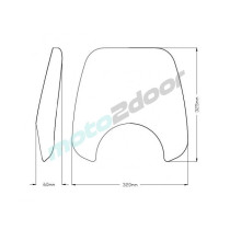 SZYBA SPORTOWA NOWEJ GENERACJI PUIG DO HONDA CMX 1100 REBEL 21-22 LEKKO PRZYCIEMNIONA