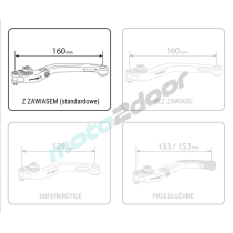 REGULOWANA DŹWIGNIA SPRZĘGŁA 3.0 PUIG (Z ZAWIASEM, WYMAGA ADAPTERA) CZARNO-CZARNA