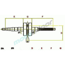WAŁ KORBOWY RMS 2T 50 CCM 25 MM HONDA SH 1996-2000 SZX-XBR 1998-2022