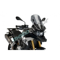 SZYBA Z REGULOWANYM DEFLEKTOREM (255MM) PUIG DO BMW F750GS/F850GS 18-23 LEKKO PRZYCIEMNIONY