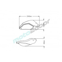 POSZERZENIE HANDBARÓW PUIG DO KTM 790 / 890 ADVENTURE PRZEZROCZYSTE